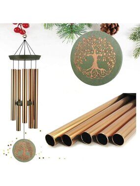 New Tree of Life Wind Chimes 36in Outdoor Garden Gift for Mom Grandma